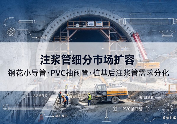 新建注浆管细分市场扩容，隧道钢花小导管、PVC 袖阀管、桩基后注浆管需求分化